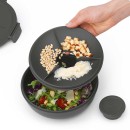 קערה לסלט 1.3 ליטר Make & Take פלסטיק ללא BPA אפור כהה Brabantia + הנחה 10% לנרשמים לניוזלטר