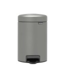פח פדל 3 ליטר אפור בטון מינרלי Brabantia - NewIcon + הנחה 10% לנרשמים לניוזלטר