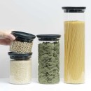 סט 4 מיכלי זכוכית 0.3 + 0.6 + 1.1 + 1.9 ליטר, מכסה אפור כהה Brabantia + הנחה 10% לנרשמים לניוזלטר