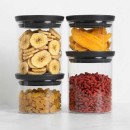 סט 4 מיכלי זכוכית 0.3 + 0.6 ליטר, מכסה פלסטיק אפור כהה Brabantia - ללא BPA + עכשיו במבצע 25% הנחת פסח SALE