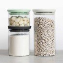 סט 3 מיכלי זכוכית 0.3 + 0.6 + 1.1 ליטר, מכסה ​פלסטיק - ג׳ייד, אפור בהיר וכהה Brabantia - ללא BPA + עכשיו במבצע 25% הנחת פסח SALE