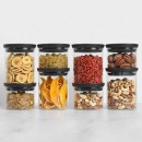 סט 8 מיכלי זכוכית 0.3 + 0.6 ליטר, מכסה​ פלסטיק אפור כהה Brabantia - ללא BPA + עכשיו במבצע 25% הנחת פסח SALE