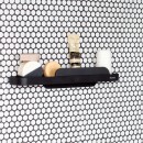 מדף למקלחת עם מגב, אפור כהה מינרלי MindSet ברבנטיה + הנחה 10% לנרשמים לניוזלטר