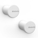 זוג מתלי כפתור למגבות, לבן מינרלי MindSet ברבנטיה + הנחה 10% לנרשמים לניוזלטר