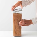 מיכל אחסון פלסטיק שקוף 2.5 ליטר, מכסה אפור בהיר Brabantia - ללא BPA + הנחה 10% לנרשמים לניוזלטר