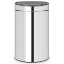 פח טאץ אובלי 40 ליטר מבריק Brabantia + משלוח חינם + הנחה 10% לנרשמים לניוזלטר