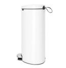 פח פדל אובלי - גב שטוח, 40 ליטר לבן Brabantia + הנחה 10% לנרשמים לניוזלטר