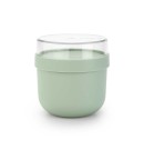 קערה לארוחת בוקר 0.5 ליטר Make & Take פלסטיק ירוק ג׳ייד עם מכסה שקוף לתוספות + הנחה 10% לנרשמים לניוזלטר