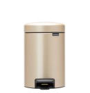 פח פדל 3 ליטר זהב מטאלי Brabantia - NewIcon + הנחה 10% לנרשמים לניוזלטר