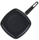 מחבת גריל נון סטיק קרמי, אינדוקציה 26X26 ס״מ Brabantia אפור בהיר + ללא PFAS + הנחה 10% לנרשמים לניוזלטר