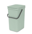 SORT & GO פח הפרדה 12 ליטר פלסטיק,ירוק ג׳ייד - Brabantia + הנחה 10% לנרשמים לניוזלטר