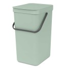 SORT & GO פח הפרדה 16 ליטר פלסטיק,ירוק ג׳ייד - Brabantia + משלוח חינם + הנחה 10% לנרשמים לניוזלטר