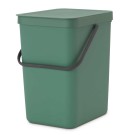 SORT & GO פח הפרדה 25 ליטר פלסטיק, ירוק אשוח - Brabantia + הנחה 10% לנרשמים לניוזלטר