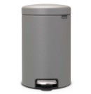 פח פדל 12 ליטר אפור בטון מינרלי Brabantia - NewIcon + הנחה 10% לנרשמים לניוזלטר