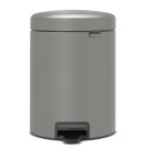 פח פדל 5 ליטר אפור בטון מינרלי Brabantia - NewIcon + הנחה 10% לנרשמים לניוזלטר + משלוח חינם