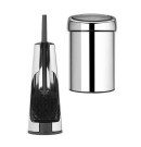 סט לשירותים מבריק עם פח נתלה Brabantia: פח טאץ נתלה 3 ליטר + מברשת אסלה קונית ברבנטיה + משלוח חינם + הנחה 10% לנרשמים לניוזלטר