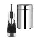 סט לשירותים מבריק עם פח נתלה Brabantia: פח סלייד נתלה מבריק 5 ליטר + מברשת אסלה קונית ברבנטיה + משלוח חינם + הנחה 10% לנרשמים לניוזלטר
