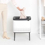BO סל כביסה 60 ליטר,​ לבן Brabantia + משלוח חינם + הנחה 10% לנרשמים לניוזלטר