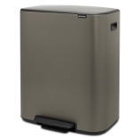 פח אשפה למטבח BO פדל 60 ליטר, פלטינום Brabantia + הנחה 10% לנרשמים לניוזלטר + משלוח חינם