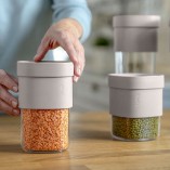 סט 3 מיכלי אחסון מזון יבש Flip מתרחב Lekue מבית Brabantia + הנחה 10% לנרשמים לניוזלטר