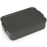 קופסת אוכל גדולה 2 ליטר Make & Take פלסטיק ללא BPA אפור כהה Brabantia + הנחה 10% לנרשמים לניוזלטר