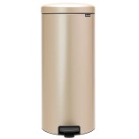 פח פדל 30 ליטר זהב מטאלי Brabantia - NewIcon + משלוח חינם + הנחה 10% לנרשמים לניוזלטר