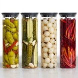 סט 4 מיכלי זכוכית 1.9 ליטר, מכסה פלסטיק​ אפור כהה Brabantia - ללא BPA + הנחה 10% לנרשמים לניוזלטר