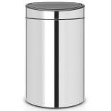 פח טאץ אובלי 40 ליטר מבריק Brabantia + משלוח חינם + הנחה 10% לנרשמים לניוזלטר