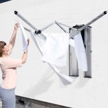 מתלה כביסה מתקפל לקיר WallFix מכסה נירוסטה 24 מטר Brabantia + משלוח חינם + הנחה 10% לנרשמים לניוזלטר