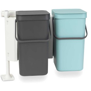 SORT & GO צמד פחי הפרדה 2*12 ליטר מינט / אפור - Brabantia