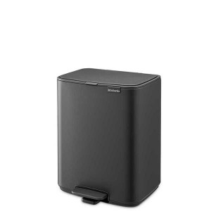 פח לשירותים BO פדל 12 ליטר, אפור כהה מינרלי Brabantia + משלוח חינם + הנחה 10% לנרשמים לניוזלטר