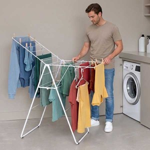 מתלה כביסה מתקפל 15 מטר, לבן HangOn ברבנטיה + משלוח חינם + עכשיו במבצע 50% הנחה SALE