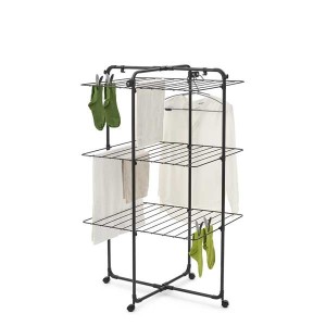 מתלה כביסה מתקפל HangOn Tower מגדל לייבוש כביסה 23 מטר, שחור Brabantia + משלוח חינם + הנחה 10% לנרשמים לניוזלטר