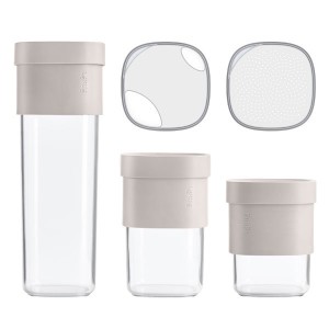 סט 3 מיכלי אחסון מזון יבש Flip מתרחב Lekue מבית Brabantia + הנחה 10% לנרשמים לניוזלטר
