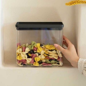 מיכל אחסון פלסטיק שקוף 3.5 ליטר, מכסה אפור כהה Brabantia - ללא BPA + הנחה 10% לנרשמים לניוזלטר