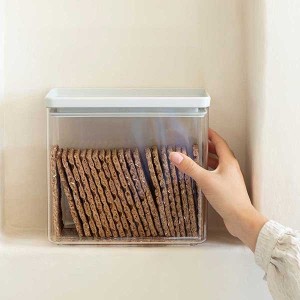 מיכל אחסון פלסטיק שקוף 3.5 ליטר, מכסה אפור בהיר Brabantia - ללא BPA + הנחה 10% לנרשמים לניוזלטר