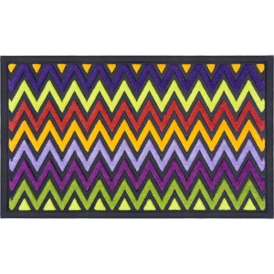 שטיח סף 45/75 ס״מ זיגזג צבעוני LAKO + הנחה 10% לנרשמים לניוזלטר