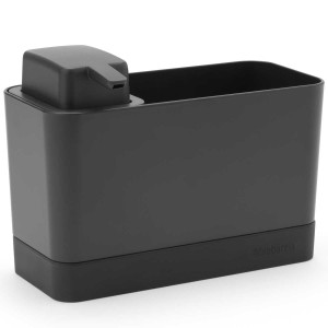 סט אורגנייזר לכיור ודיספנסר לסבון אפור כהה SinkSide ברבנטיה + הנחה 10% לנרשמים לניוזלטר