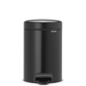פח פדל 3 ליטר שחור מט Brabantia - NewIcon + משלוח חינם + הנחה 10% לנרשמים לניוזלטר