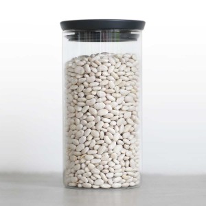 מיכל זכוכית, מכסה אפור כהה 1.1 ליטר Brabantia + הנחה 10% לנרשמים לניוזלטר