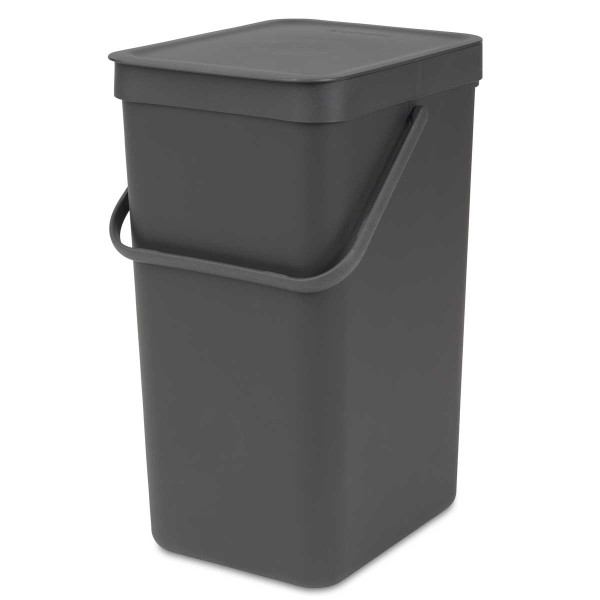 SORT & GO פח הפרדה 16 ליטר פלסטיק, אפור - Brabantia + הנחה 10% לנרשמים לניוזלטר