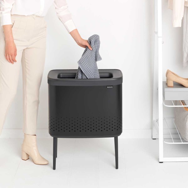 BO סל כביסה 60 ליטר, שחור Brabantia + משלוח חינם + הנחה 10% לנרשמים לניוזלטר