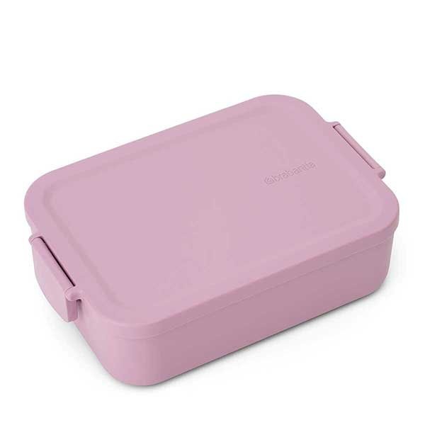 קופסת אוכל בינונית 1.1 ליטר Make & Take פלסטיק ללא BPA ורוד לילך Brabantia + הנחה 10% לנרשמים לניוזלטר