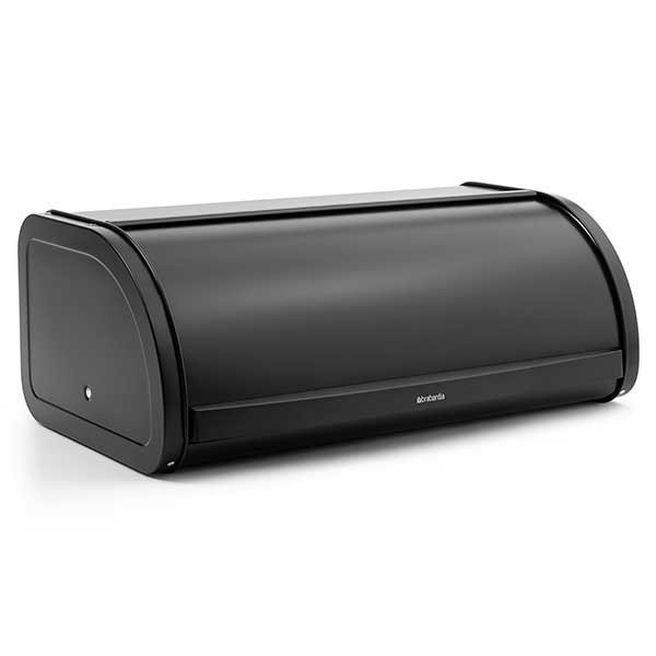 קופסת לחם גדולה, שחור מט - מכסה מתגלגל Brabantia + הנחה 10% לנרשמים לניוזלטר