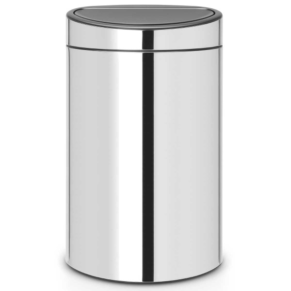 פח טאץ אובלי 40 ליטר מבריק Brabantia + משלוח חינם + הנחה 10% לנרשמים לניוזלטר