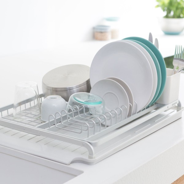 מתקן לייבוש כלים גדול - אפור בהיר Brabantia + משלוח חינם + הנחה 10% לנרשמים לניוזלטר