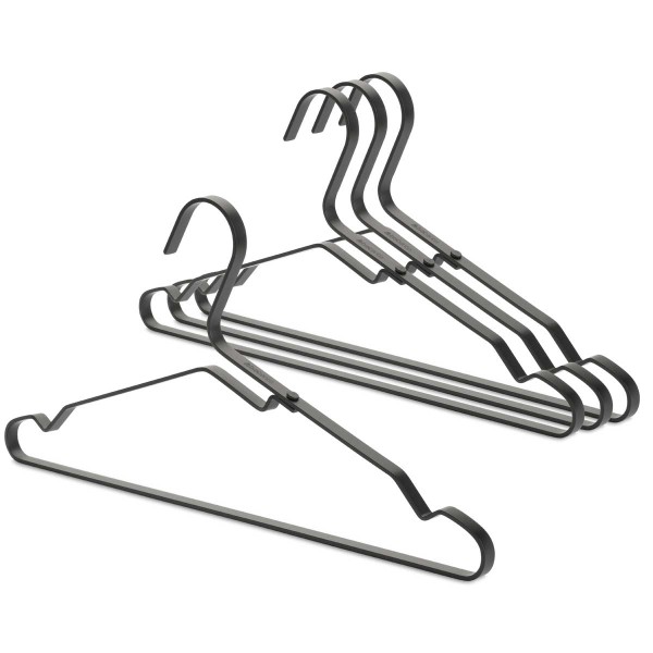 קולבים לבגדים - סט 4, שחור Brabantia + הנחה 10% לנרשמים לניוזלטר