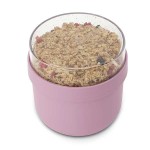 קערה לארוחת בוקר 0.5 ליטר Make & Take פלסטיק ללא BPA ורוד לילך Brabantia עם מכסה שקוף לתוספות + הנחה 10% לנרשמים לניוזלטר - Image 3